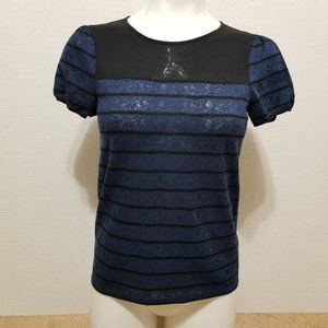 BP top Small floral lace striped keyhole unlined feminine Nordstrom